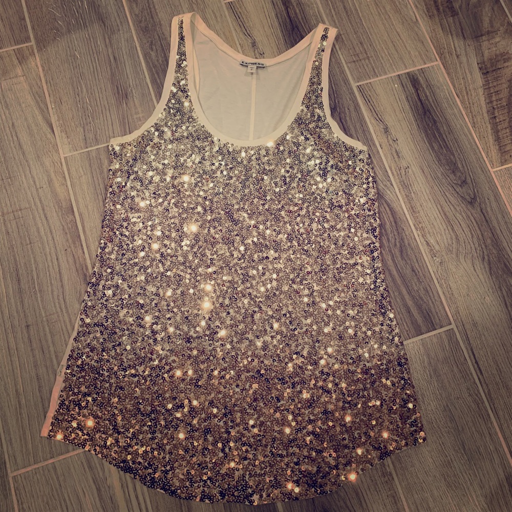 Express sequin top- size small